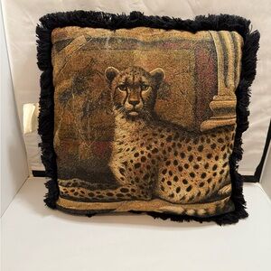 MOHAWK HOME Elaine Vollherbst Pompeii Cheetah Tapestry Throw Pillow Safari 16x16
